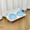 Double Pet Bowl Set with Slow-Feed Design and Splash Control