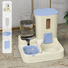 Pet Food and Water Bowl with Separate Compartments and Measured Feeding