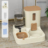 Pet Food and Water Bowl with Separate Compartments and Measured Feeding
