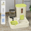 Pet Food and Water Bowl with Separate Compartments and Measured Feeding