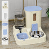 Pet Food and Water Bowl with Separate Compartments and Measured Feeding