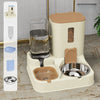 Pet Food and Water Bowl with Separate Compartments and Measured Feeding