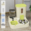 Pet Food and Water Bowl with Separate Compartments and Measured Feeding