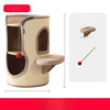 Multi-Level Sisal Barrel Cat Tree with Enclosed Cat Houses