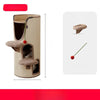 Multi-Level Sisal Barrel Cat Tree with Enclosed Cat Houses