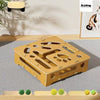 Wooden Cat Maze Toy with Scratch Pad