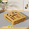 Wooden Cat Maze Toy with Scratch Pad