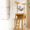 Cat Tree with Space Capsule Bed and Rope Scratching Post