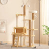 Cat Tree with Space Capsule Bed and Rope Scratching Post