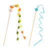 Wooden Cat Teaser Wand with Bell and Colorful Ribbons