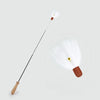 Retractable Cat Teaser Wand with Feather and Plush Attachments