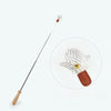 Retractable Cat Teaser Wand with Feather and Plush Attachments