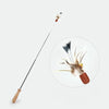 Retractable Cat Teaser Wand with Feather and Plush Attachments