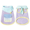Lightweight Cotton-Linen Dog Vest with Bow Tie for Summer