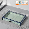 Plastic Dog Potty Tray with Wall, Wire Grid, and Drawer