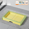 Plastic Dog Potty Tray with Wall, Wire Grid, and Drawer