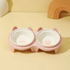 Double Ceramic Pet Bowls with Stand