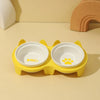 Double Ceramic Pet Bowls with Stand