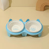 Double Ceramic Pet Bowls with Stand