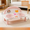 Elevated Double Ceramic Pet Bowl for Cats & Dogs