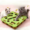 Cat Plush Pawing Toy with Three Bells – Square Design