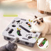 Cat Plush Pawing Toy with Three Bells – Square Design