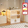 Enclosed Cat Litter Box Cabinet with Upper Storage Shelf