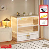 Enclosed Cat Litter Box Cabinet with Upper Storage Shelf