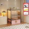 Enclosed Cat Litter Box Cabinet with Upper Storage Shelf