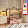 Enclosed Cat Litter Box Cabinet with Upper Storage Shelf