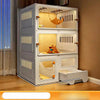 Indoor Cat House with Integrated Litter Box
