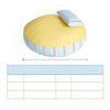 Striped Pet Bed with Removable, Washable Cushion