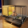 Indoor Small Dog Crate with Separate Sleeping and Potty Areas