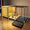 Indoor Small Dog Crate with Separate Sleeping and Potty Areas
