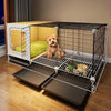 Indoor Small Dog Crate with Separate Sleeping and Potty Areas