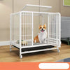 Iron Dog Crate with Potty Tray for Medium to Large Dogs