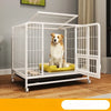 Iron Dog Crate with Potty Tray for Medium to Large Dogs
