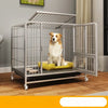 Iron Dog Crate with Potty Tray for Medium to Large Dogs
