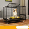 Iron Dog Crate with Potty Tray for Medium to Large Dogs