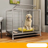 Iron Dog Crate with Potty Tray for Medium to Large Dogs