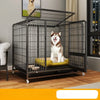 Iron Dog Crate with Potty Tray for Medium to Large Dogs