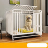 Iron Dog Crate with Potty Tray for Medium to Large Dogs