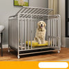 Iron Dog Crate with Potty Tray for Medium to Large Dogs