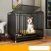 Iron Dog Crate with Potty Tray for Medium to Large Dogs