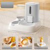 Automatic Pet Feeder with Dual Food and Water Bowls