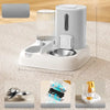 Automatic Pet Feeder with Dual Food and Water Bowls