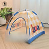 Foldable Semi-Enclosed Pet Tent Bed for Cats and Small Dogs