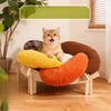 Petal-Shaped Elevated Pet Bed with Removable Washable Cover