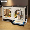 Dog Crate with Separate Toilet Tray Area
