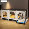 Dog Crate with Separate Toilet Tray Area